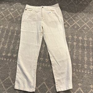 The Territory Ahead Men’s White Linen Pants
